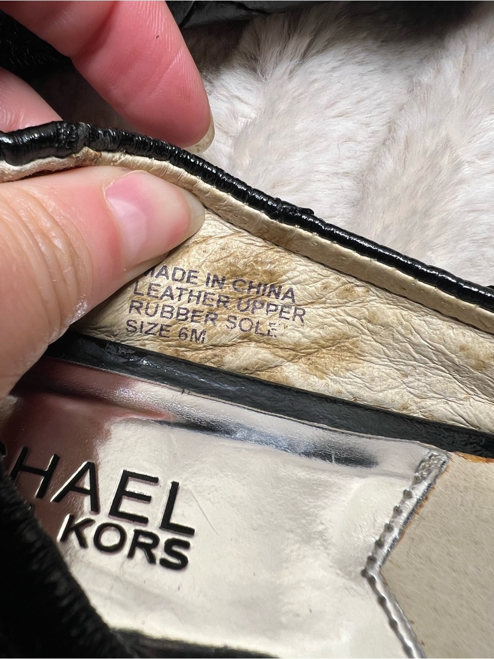 black quilted leather Michael Michael Kors Fulton ballet flats size 6 - Picture 6 of 6
